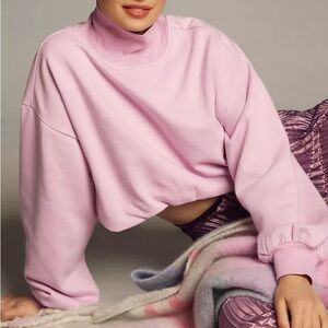 Pilcro Lilac Mock Neck Sweatshirt